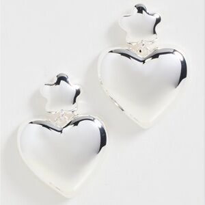 MADEWELL Puffy Heart Earrings - Polished Silver